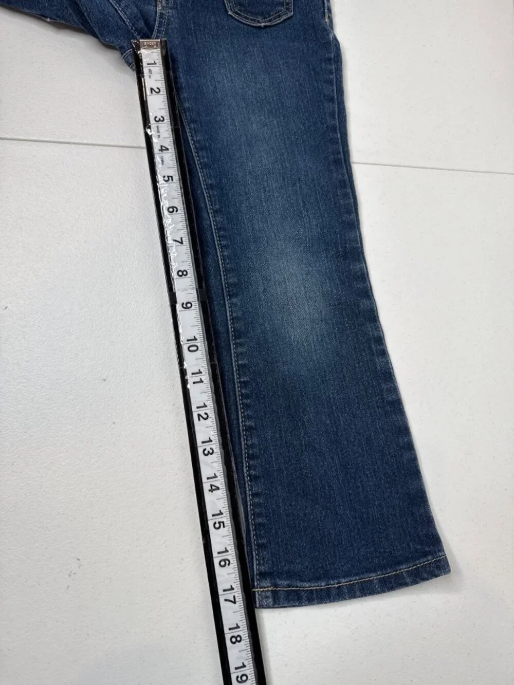 Gymboree Girls Jeans Size 5 Bootcut Dark Wash Bow Pocket Denim Pants